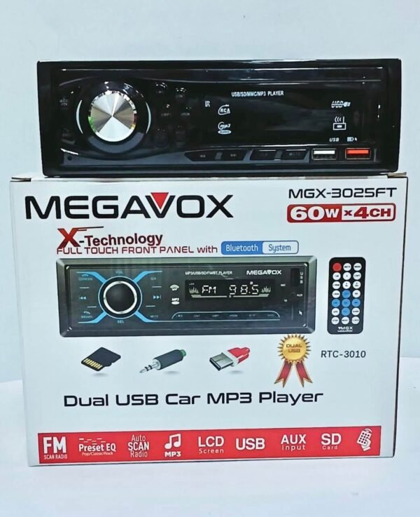 Dual USB Car, MP3 Player, Full Touch Front Panel