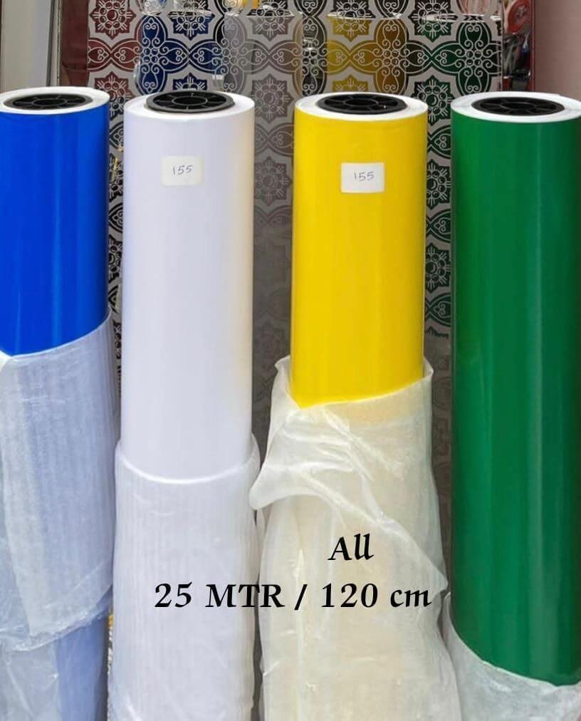 Sticker Roll, Self Adhesive, Blue, White, Yellow, Green